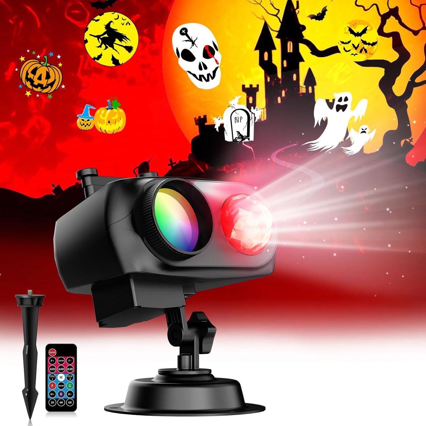 2025 Upgraded Halloween Projector Lights for Outdoor Decor