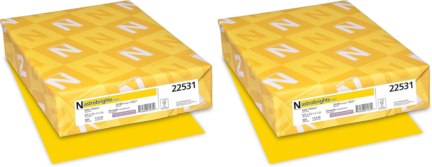 Astrobrights Color Paper Solar Yellow 8.5 x 11 by Neenah