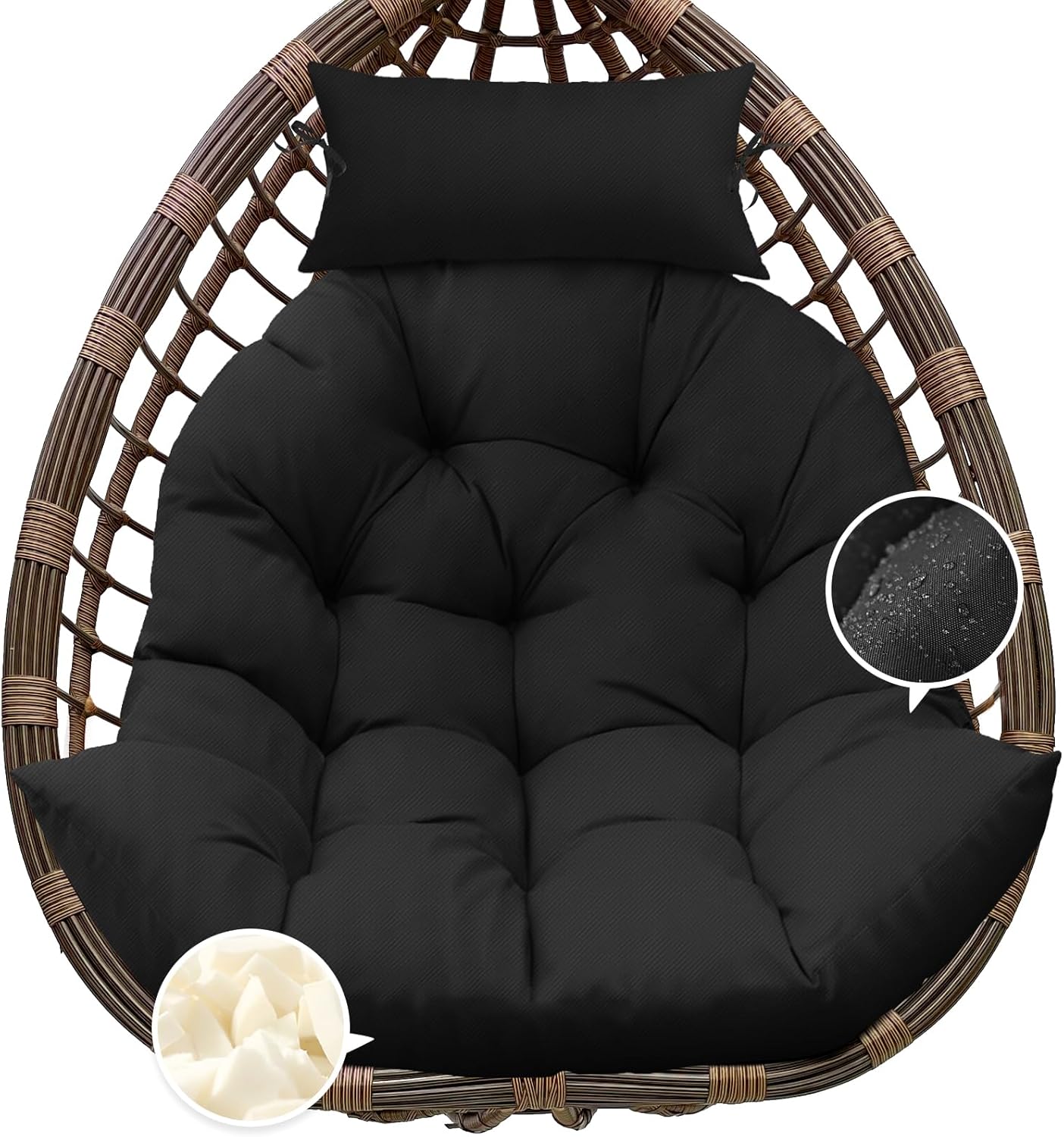 Outdoor Hanging Egg Chair Cushion Replacement for Comfort