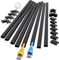 One-Cord Channel Cord Cover 125in Black - Clean Wall Cable Hider
