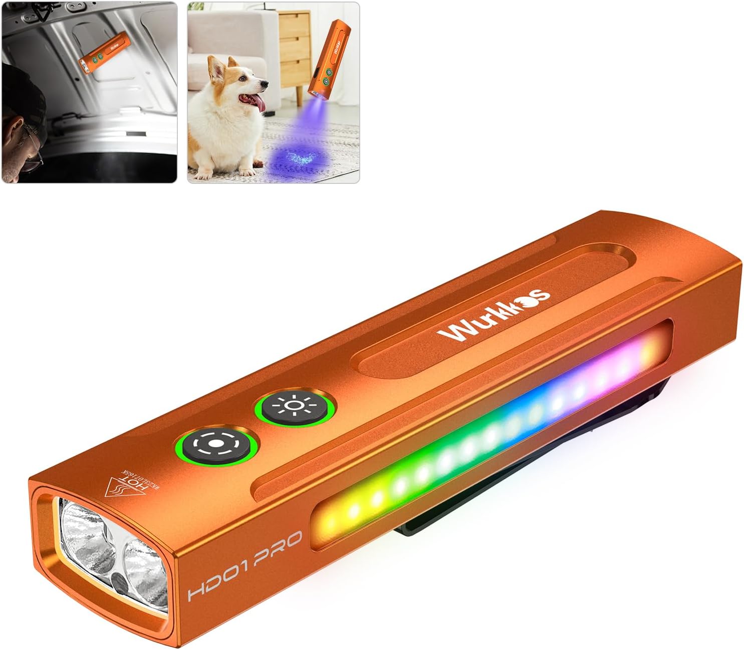 Wurkkos HD01PRO UV Flashlight: 1200 Lumens Multi-Function Light