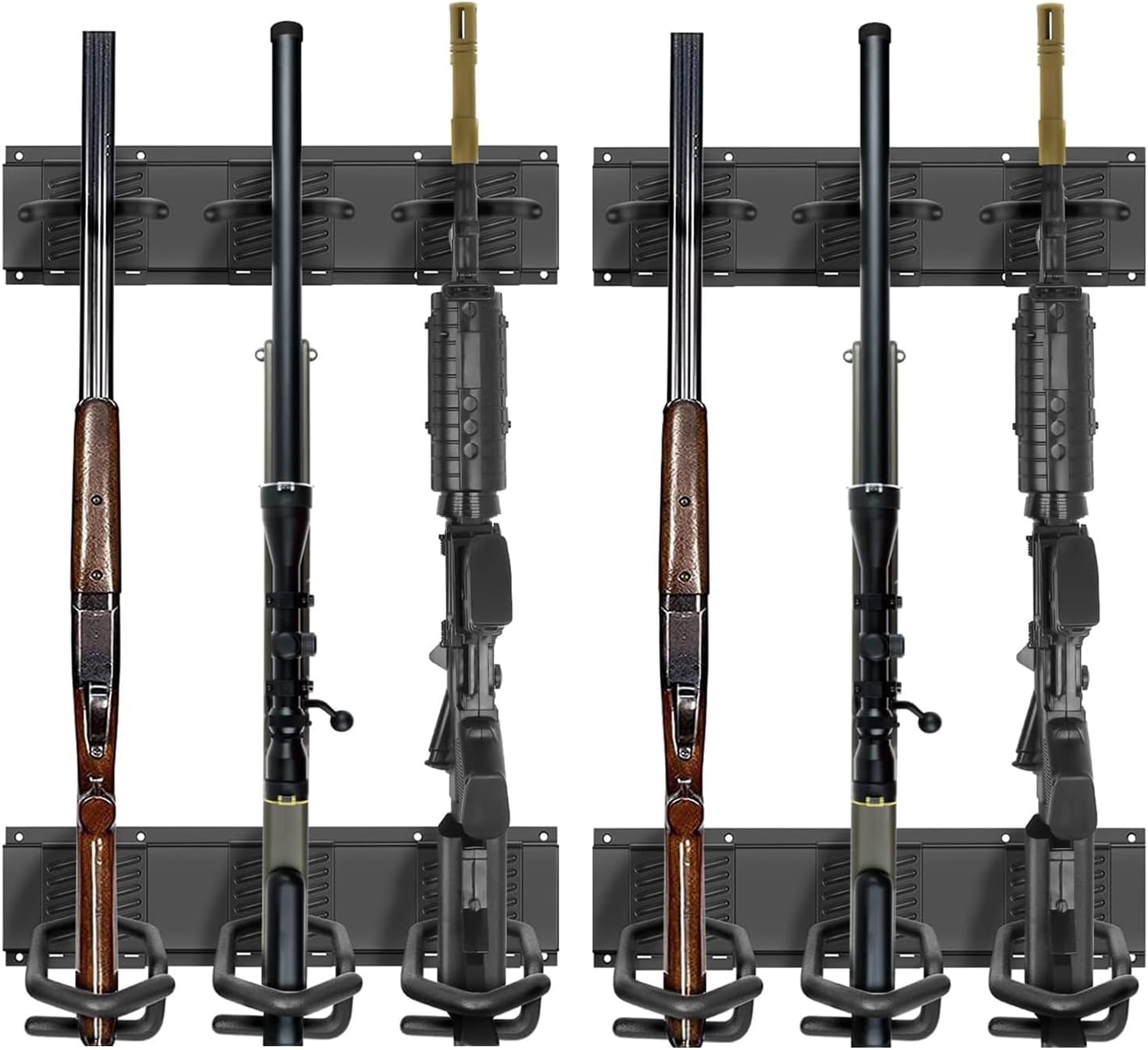 XDOVET Adjustable Indoor Wall Mount Gun Rack for Rifles and Shotguns