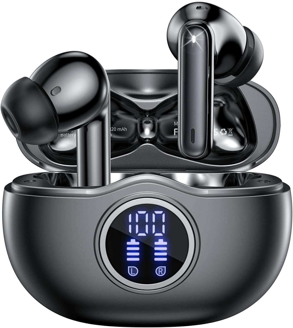 Wireless Earbuds: 50H Playtime, Noise Cancelling, Waterproof - HKERR