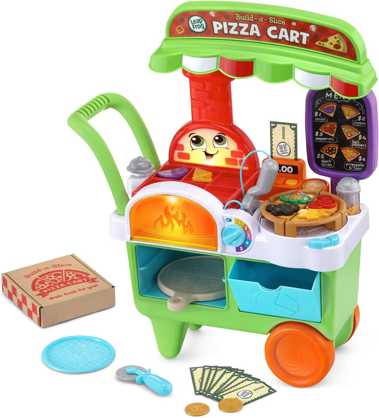 LeapFrog Build-a-Slice Pizza Cart for Creative Pretend Play