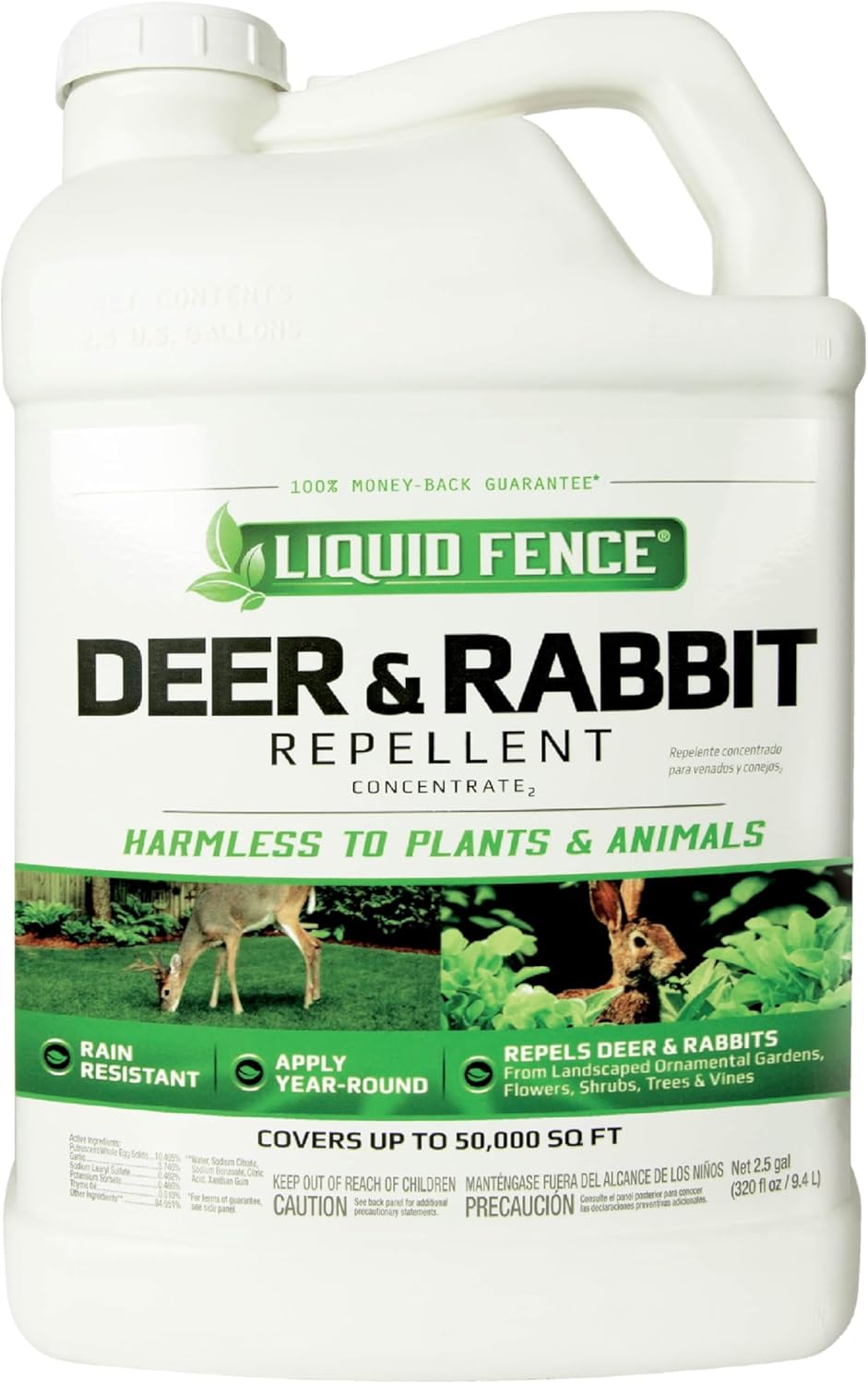 Liquid Fence Deer And Rabbit Repellent Concentrate 2.5 Gallons