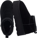 CUSHIONAIRE Hippy Womens Platform Ankle Boots - Cozy Suede Slip-On FUR