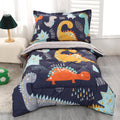 Dinosaur Toddler Bedding Set 4 Piece - Soft Cotton Tencel Comforter