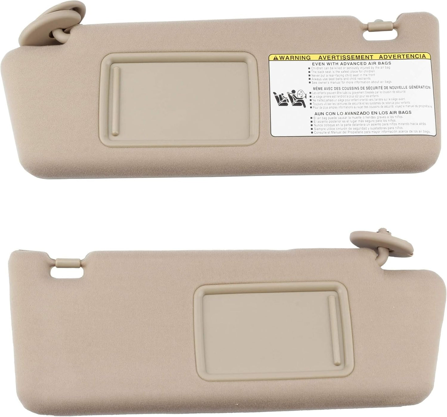 Dasbecan Sun Visor Set for Toyota Tacoma 2005-2015 - Beige