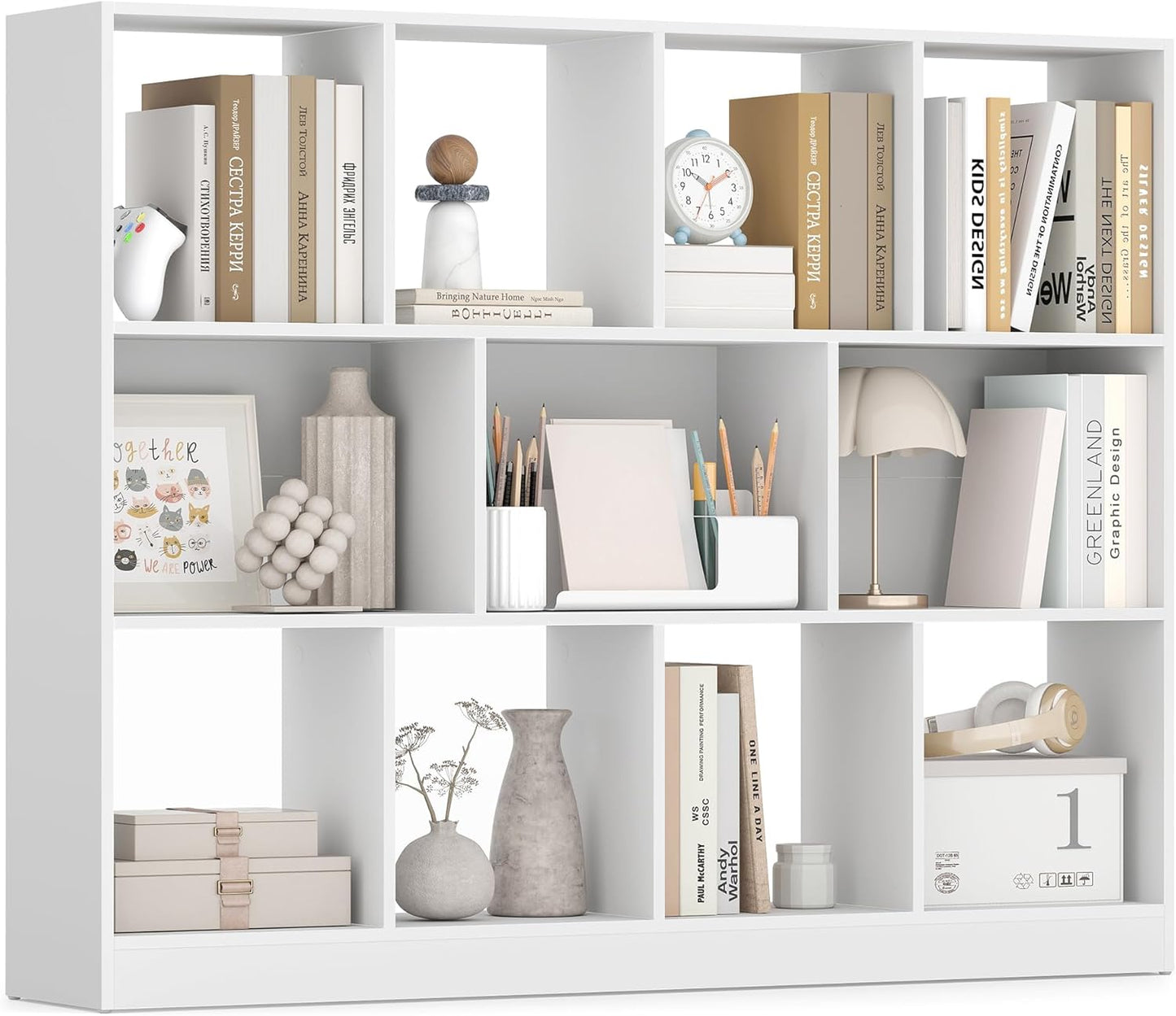 VASAGLE Custos Collection 3-Tier Bookcase for Stylish Storage