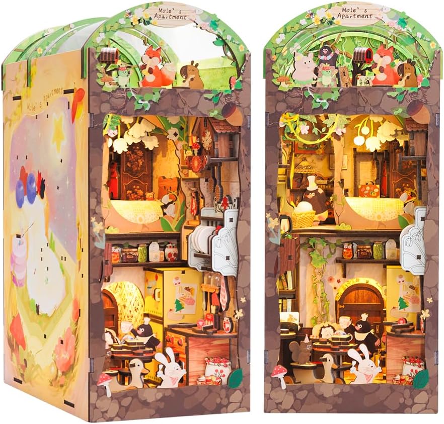 CUTEBEE Book Nook Kit for DIY Miniature House Crafting Fun