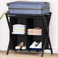 aboxoo Luggage Rack with Storage - Foldable Guest Room Stand
