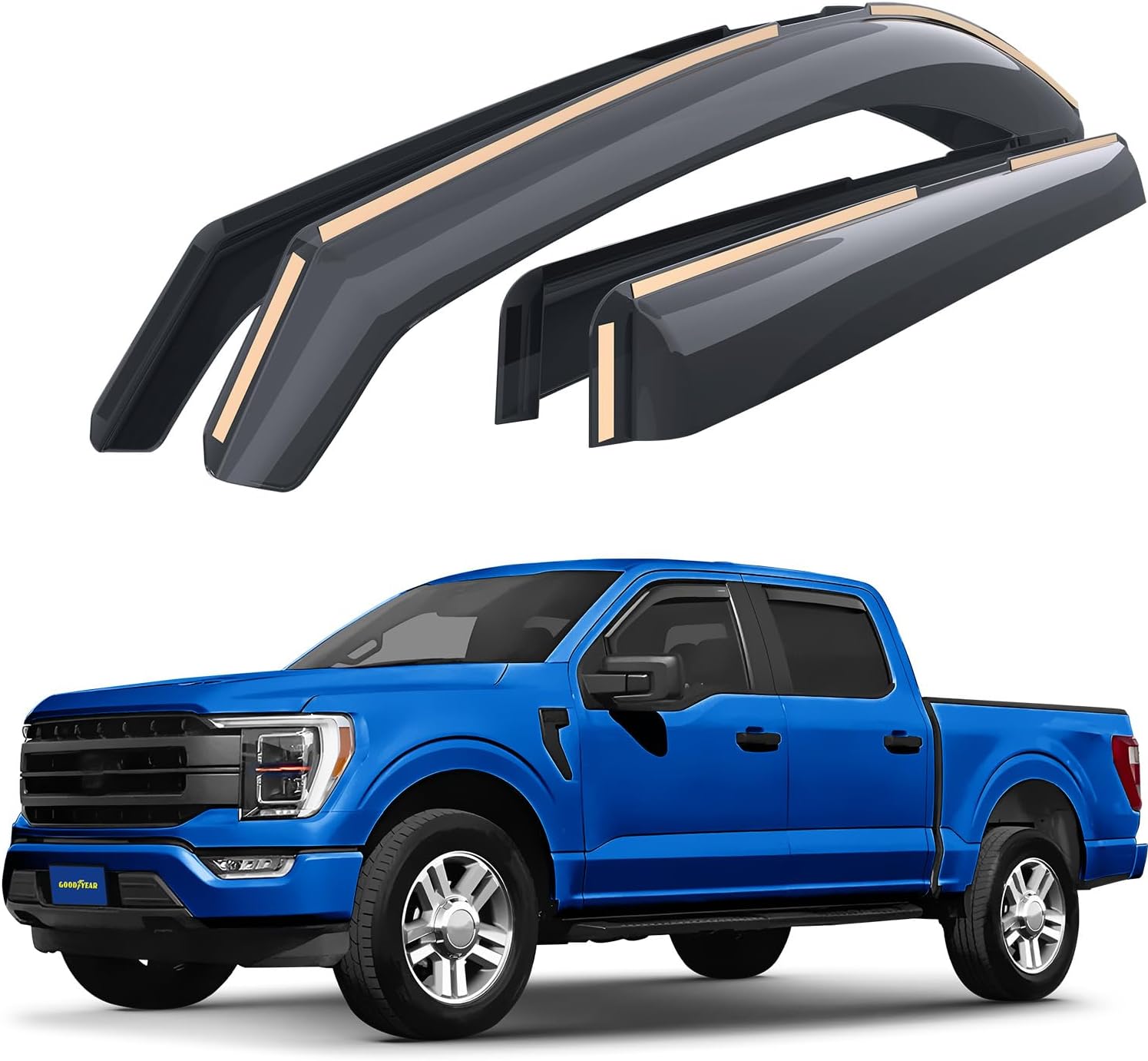Goodyear Shatterproof In-Channel Window Deflectors for F150