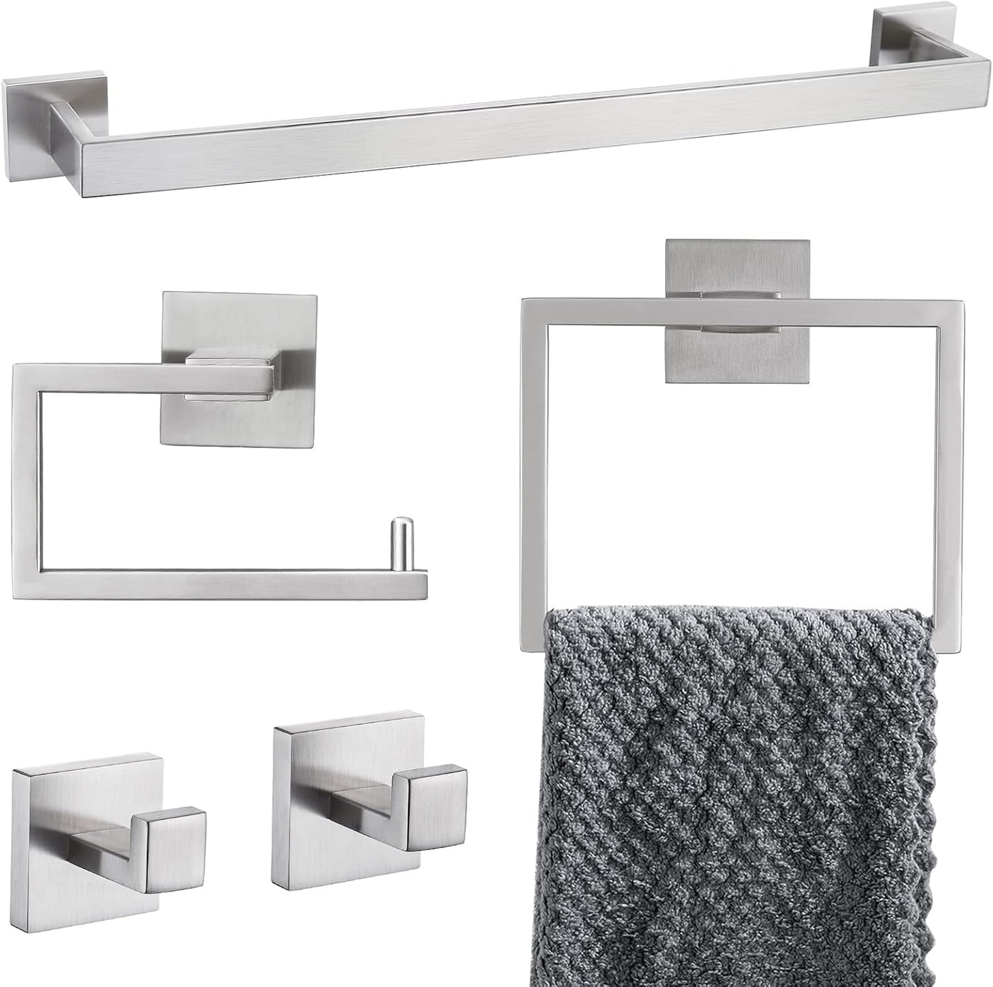 YACVCL 5-Piece Bathroom Hardware Accessories Set for Modern Spaces