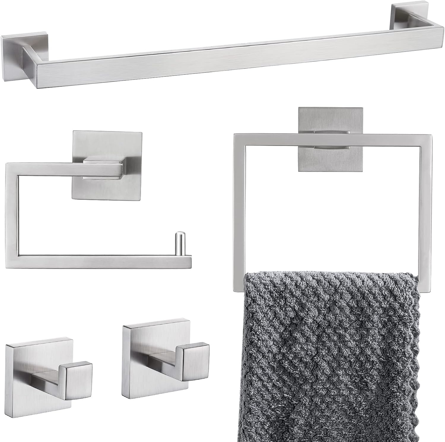 YACVCL 5-Piece Bathroom Hardware Accessories Set for Modern Spaces