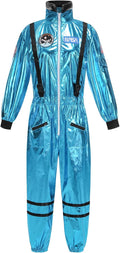 Women's Astronaut Costume Shiny Space Suit - Full Jumpsuit