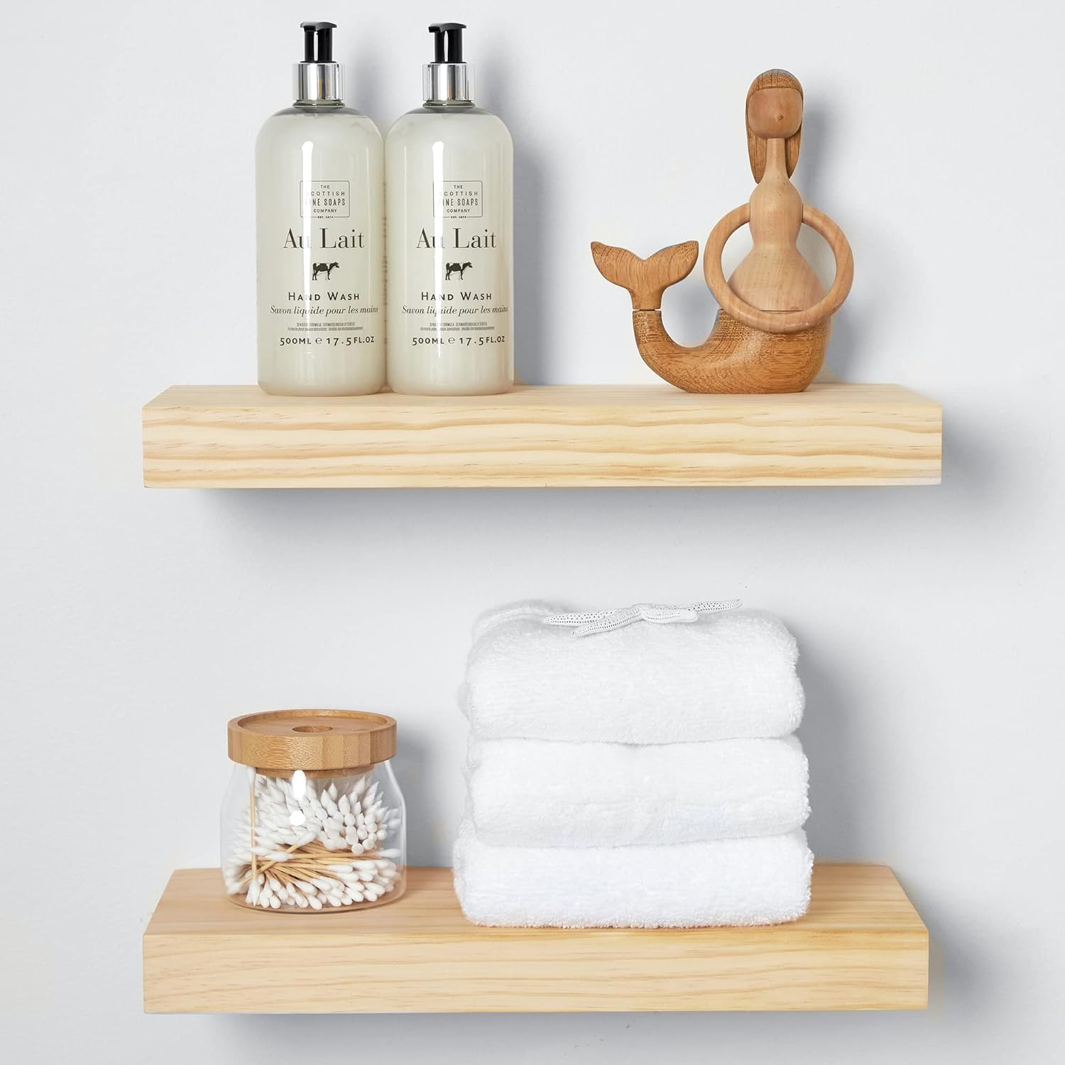 Homeforia 16 inch Natural Floating Shelf for Wall Decor