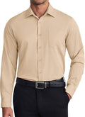 Mens Dress Shirts Wrinkle Free Long Sleeve Button Down Shirt - Clean