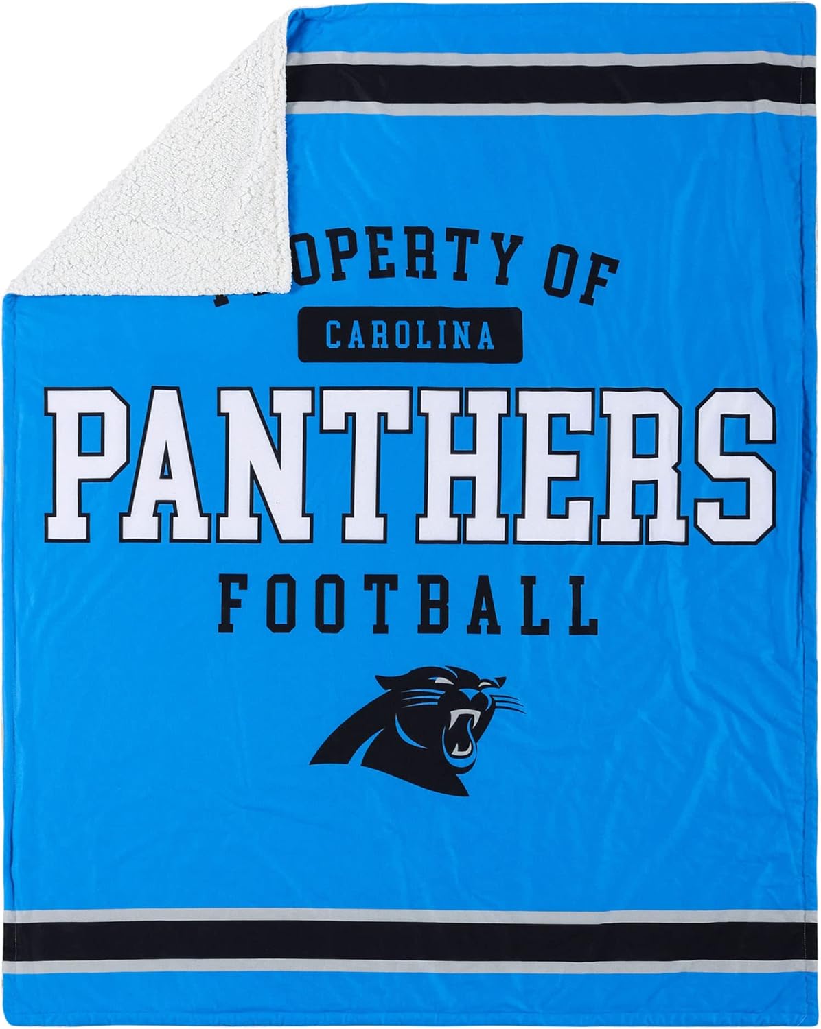 FOCO NFL Team Logo Sherpa Plush Throw Blanket for Cozy Comfort