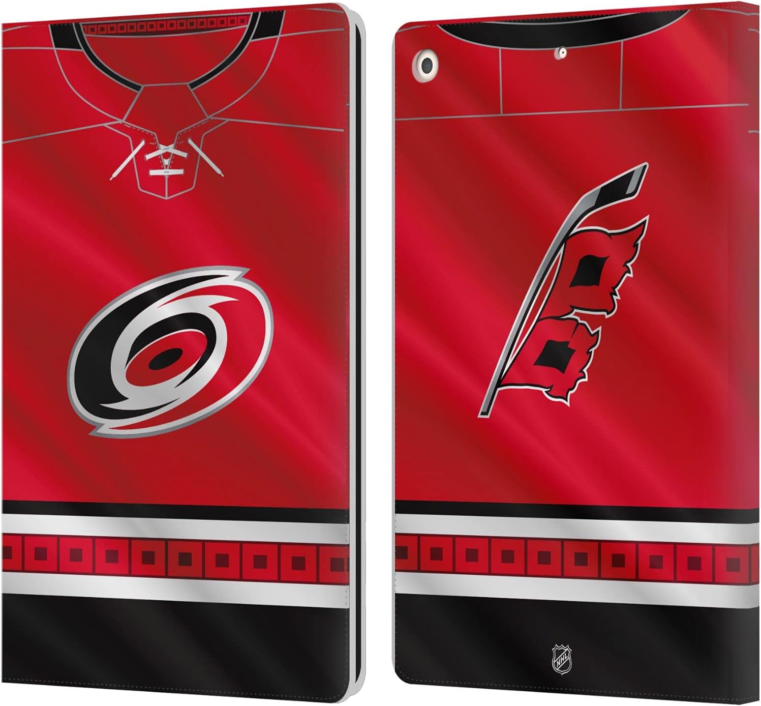 NHL Leather Wallet Case for iPad 10.2 - Carolina Hurricanes
