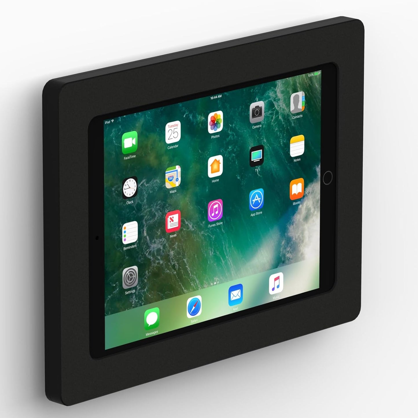 VidaMount Black Enclosure and Fixed VESA Wall Mount for iPad
