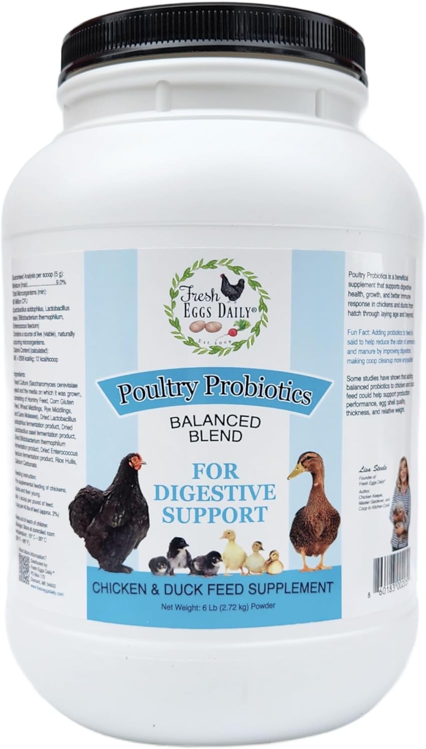 Fresh Eggs Daily Poultry Probiotics Feed Supplement for Chickens