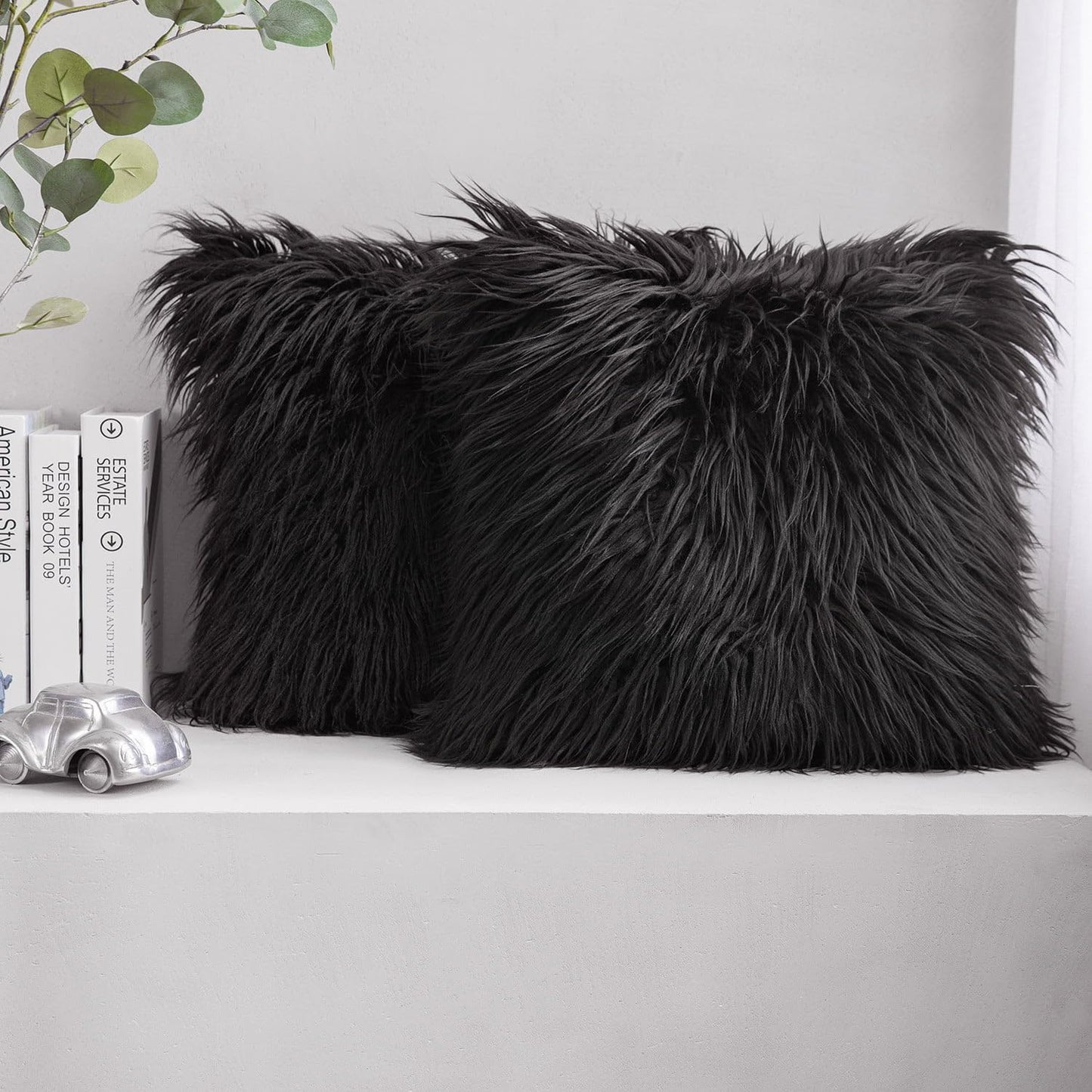 Faux Fur Throw Pillow Covers - Luxurious Soft Cushion Covers