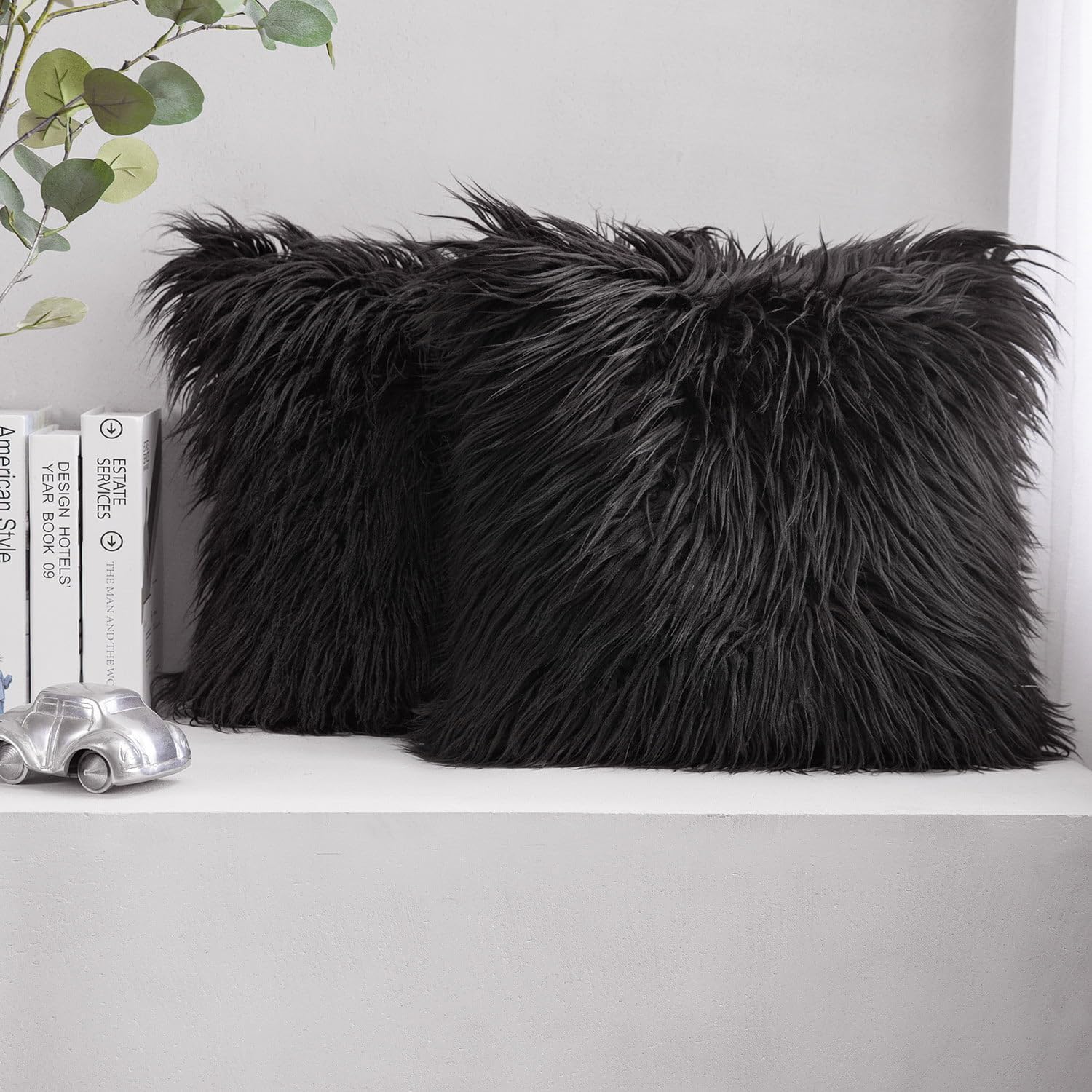 Faux Fur Throw Pillow Covers - Luxurious Soft Cushion Covers