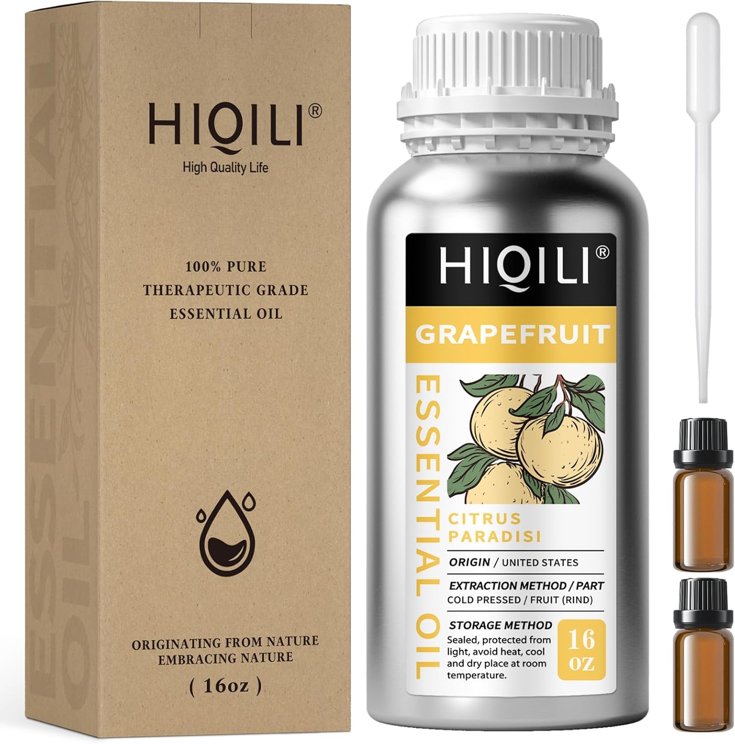 Grapefruit Essential Oil 16 Fl Oz for Diffuser and Skin Care