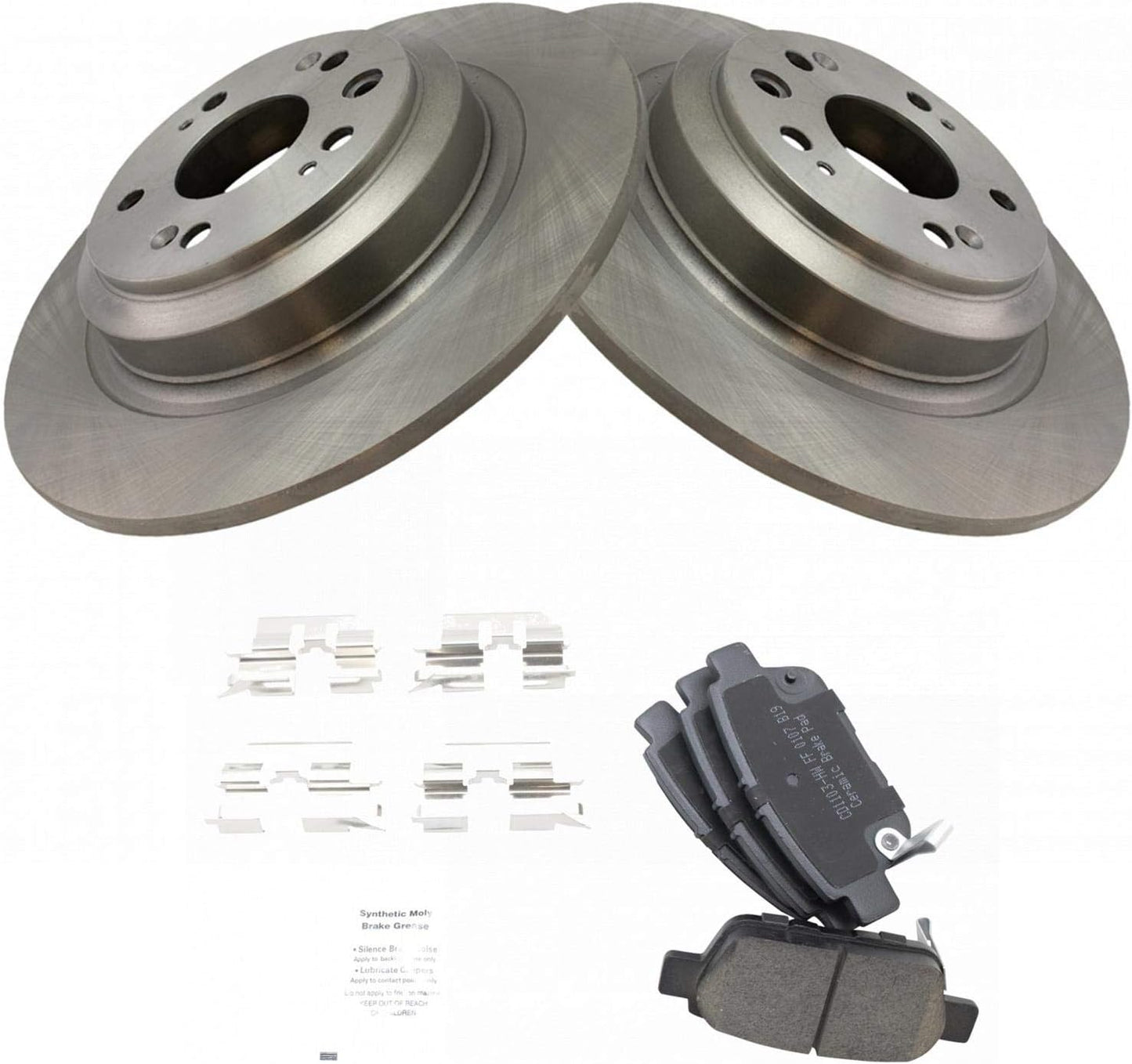 TRQ Rear Brake Pad & Rotor Kit for 2009-2014 Acura TL
