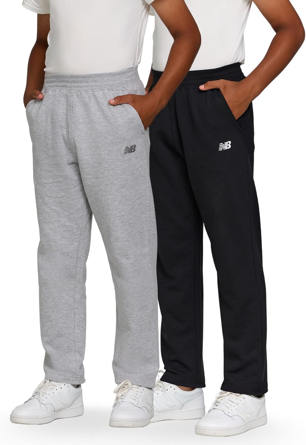 New Balance Boys Open Bottom Active Sweatpants for All-Day Play