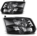 DWVO Headlight Assembly Compatible with 2009-2018 Dodge Ram Quad