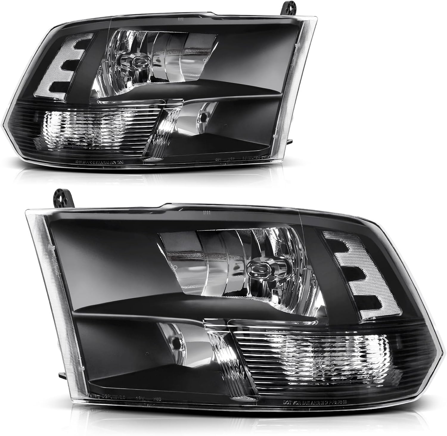 DWVO Headlight Assembly for Dodge Ram 1500 2500 3500 Models
