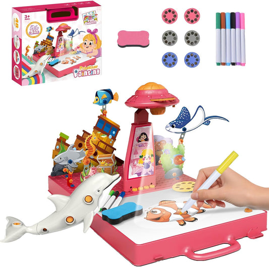 2-in-1 Drawing Projector for Kids - Creative Learning Fun!