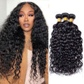 12 14 16 in Water Wave Human Hair Bundles - Natural Wet & Wavy