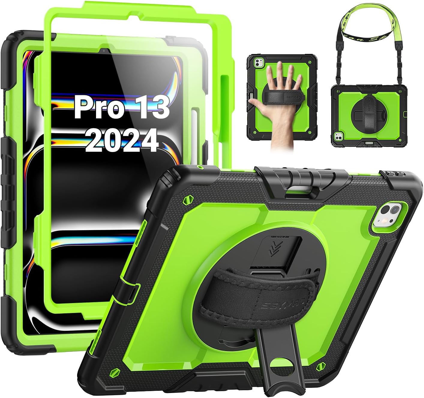 SEYMAC iPad Pro 13 Inch Case M4 2024, Heavy Duty Protection