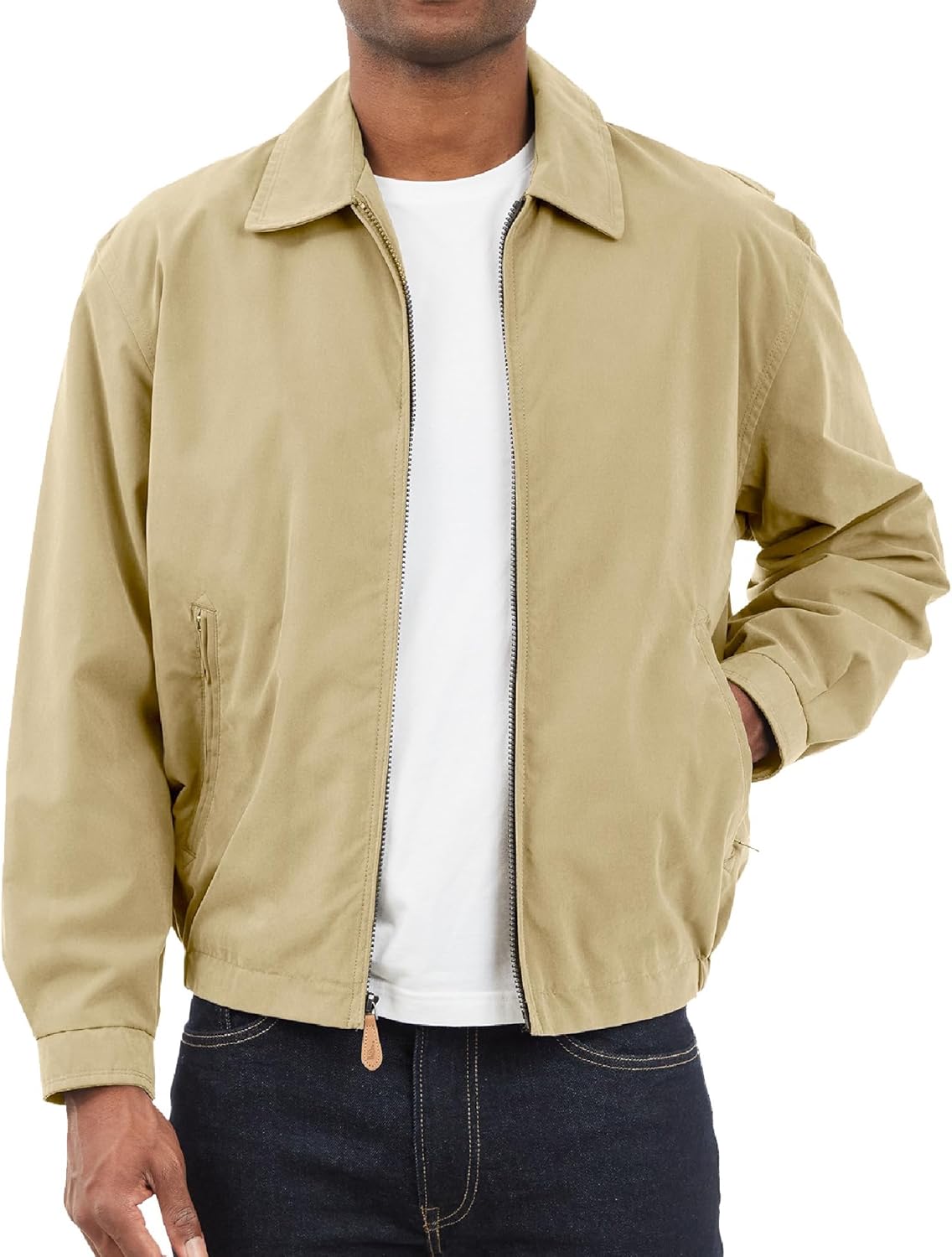 LONDON FOG Men's Auburn Zip-Front Golf Jacket for All Seasons