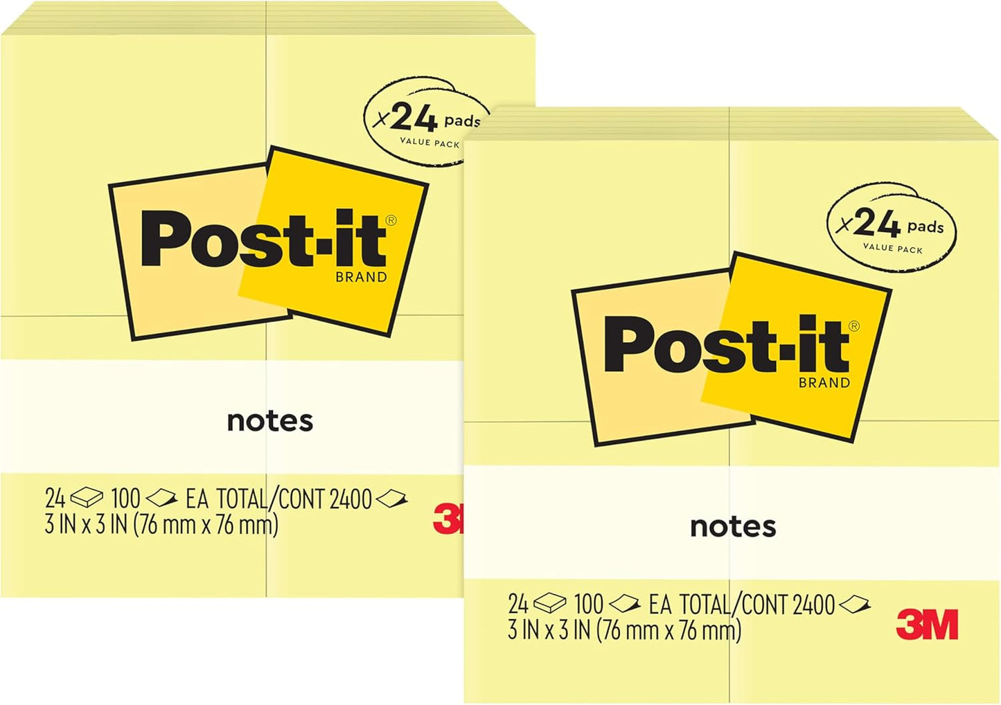 Post-it Notes 3x3 in Canary Yellow for Clean Reminders