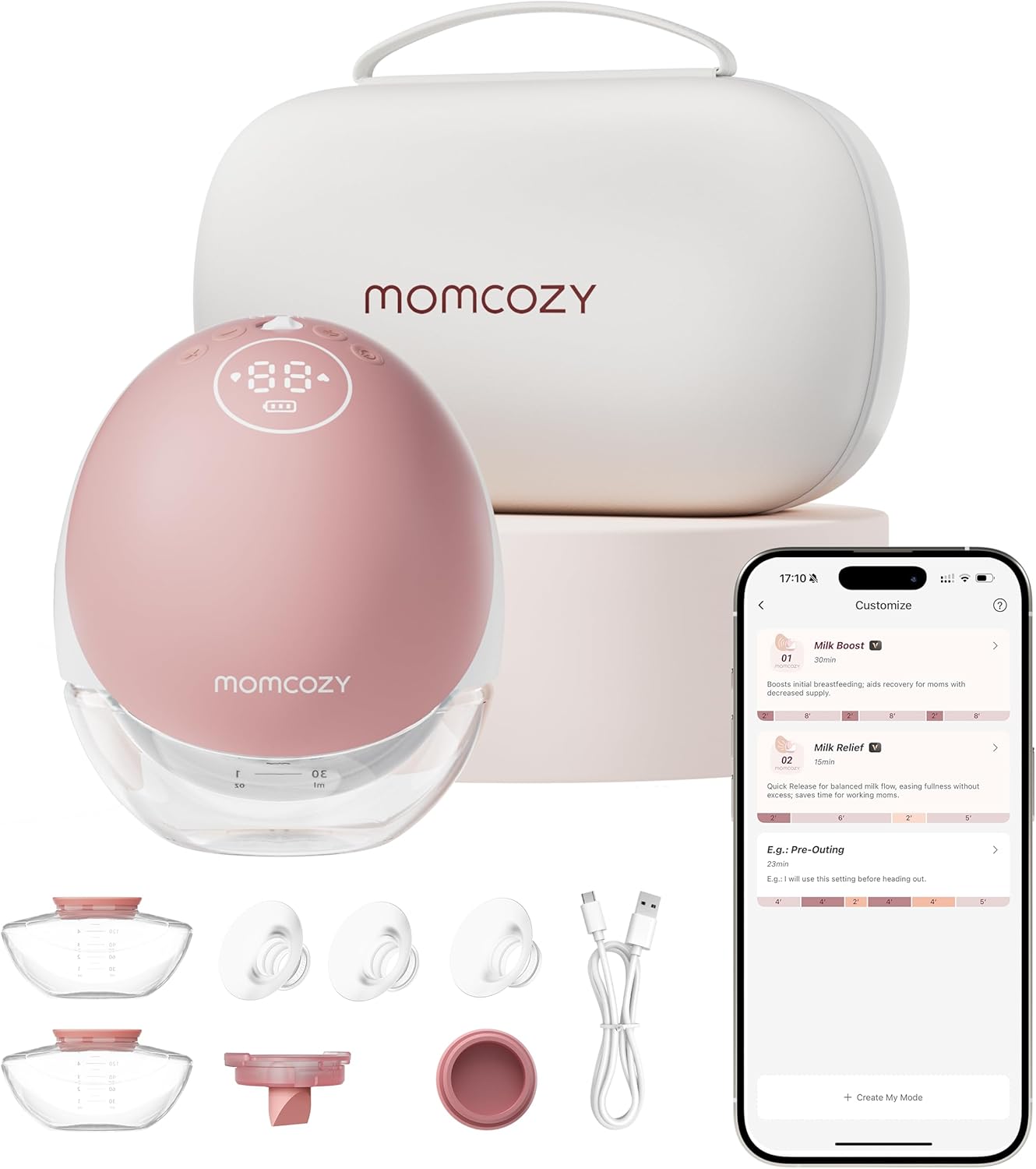 Momcozy Hands Free Breast Pump with Upgraded Mobile Flow M9