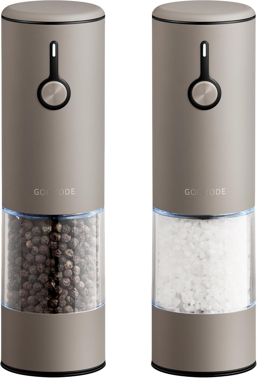 Stainless Steel Rechargeable Electric Salt and Pepper Grinder Set