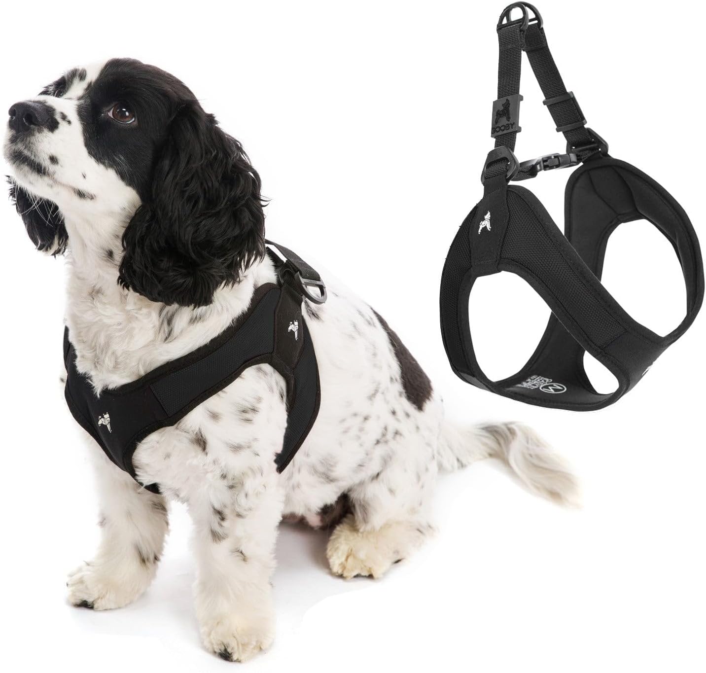Gooby Escape Free Easy Fit Harness for Small Dogs - Black