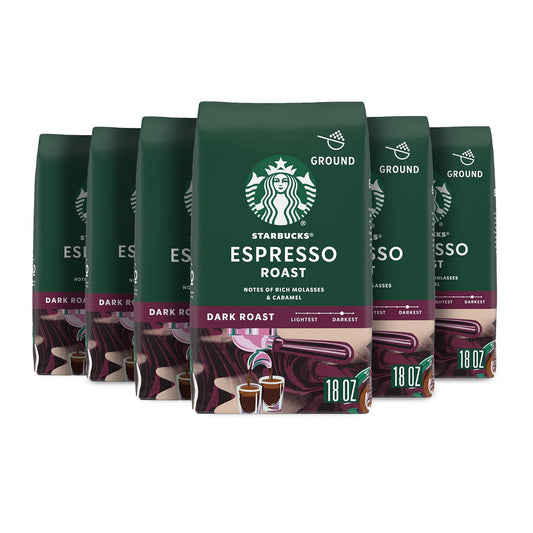 Starbucks Ground Coffee Dark Roast Espresso Roast 100% Arabica