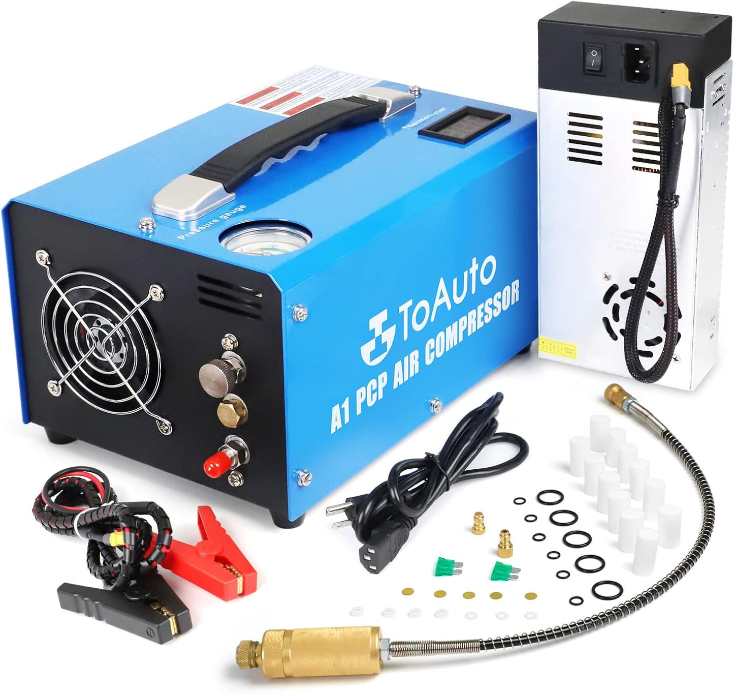TOAUTO A1 4500Psi Air Compressor: Water/Oil-Free, One Button Start!
