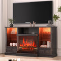 Rresyet 65 Fireplace TV Stand: LED Lights & Electric Fireplace