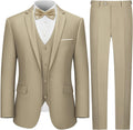 LUPURTY 3 Piece Slim Fit Men's Suit - One Button Tuxedo Set
