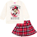 Disney Minnie Mouse Lilo & Stitch Girls Fleece Sweatshirt and Pleated