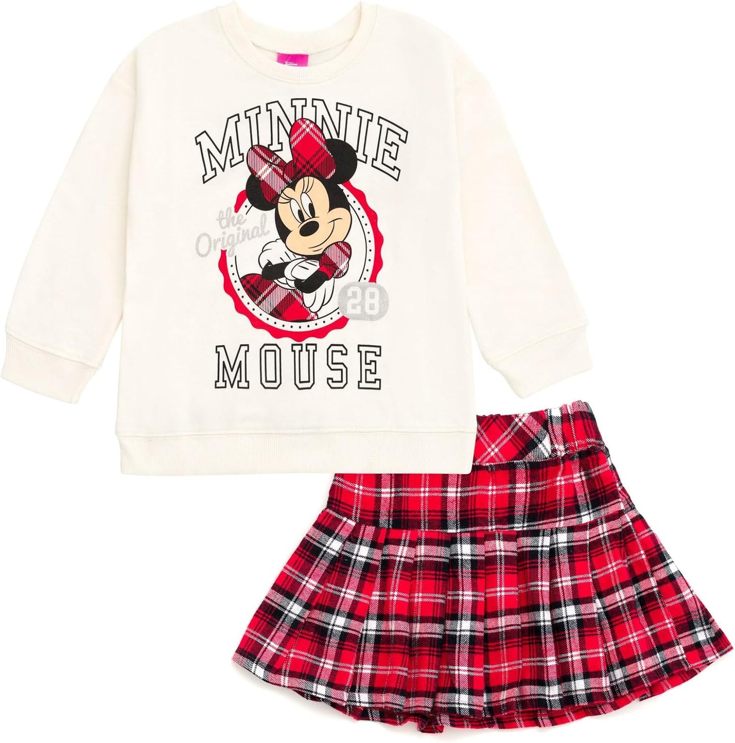 Disney Minnie Mouse Girls Fleece Sweatshirt and Skirt Set