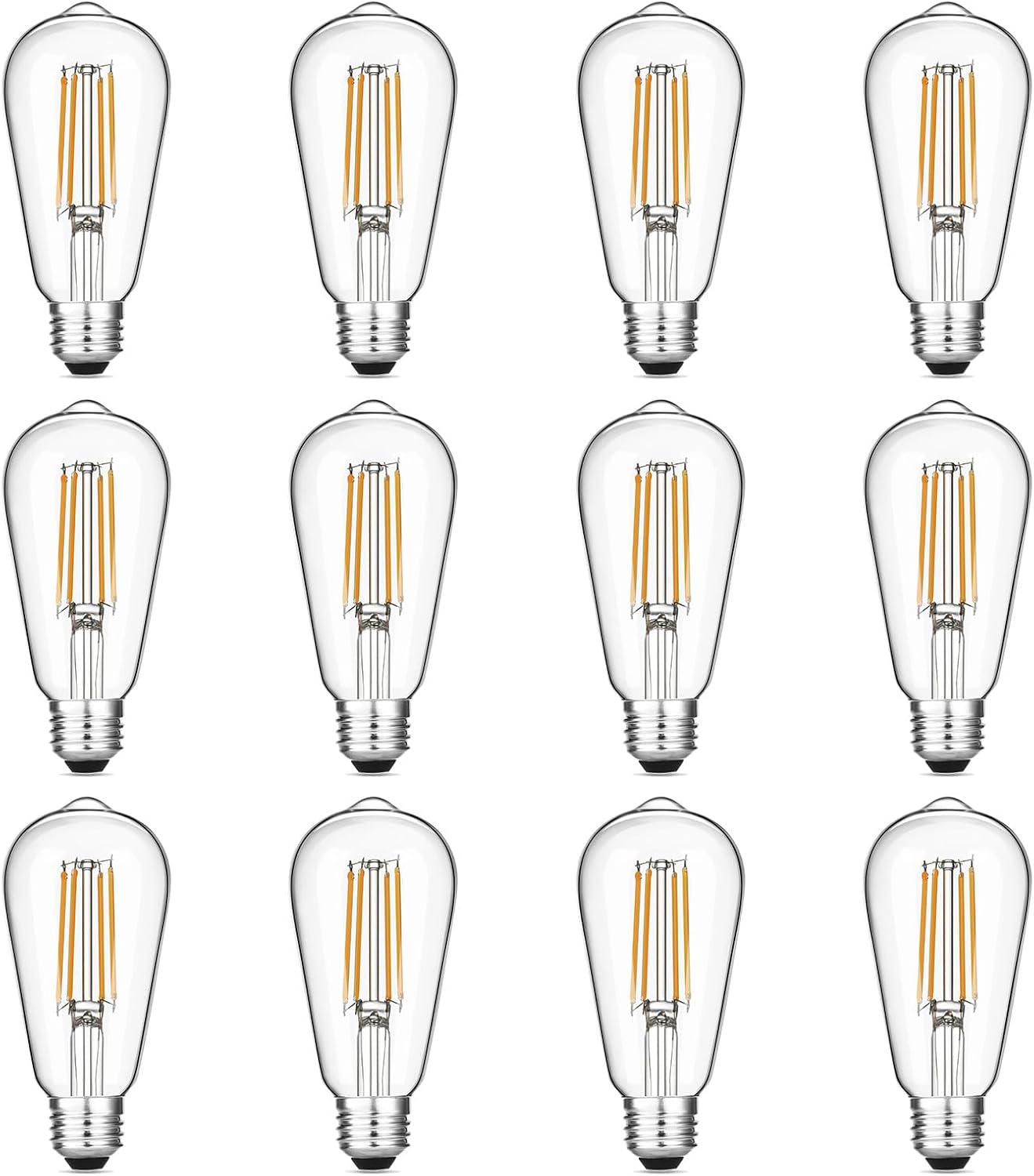 12-Pack Vintage LED Edison Light Bulb for Stylish Lighting