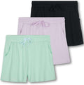 Womens Ultra-Soft Athletic Lounge Sweat Shorts 3 Pack - Cozy Fit