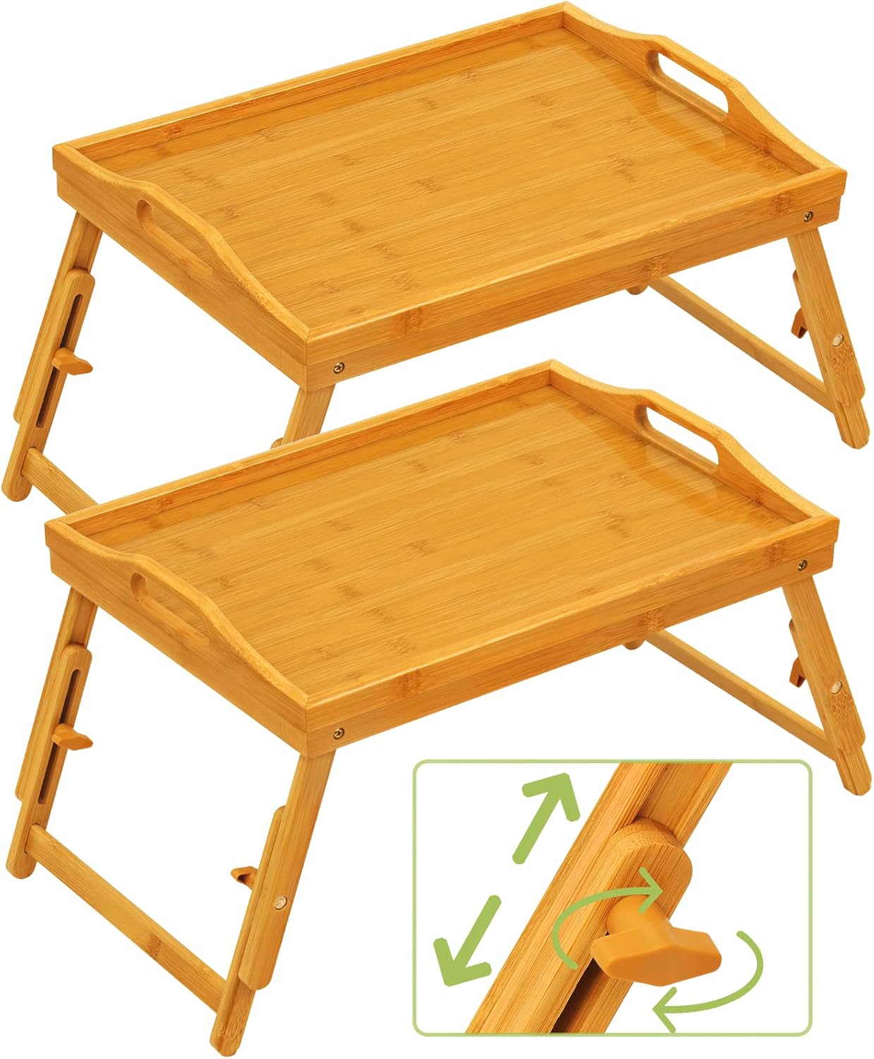 Adjustable Bamboo Bed Tray - Portable & Versatile!