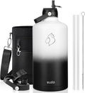 BUZIO 1 Gallon Water Bottle 128oz Insulated Jug - Keeps Cold 48 Hrs
